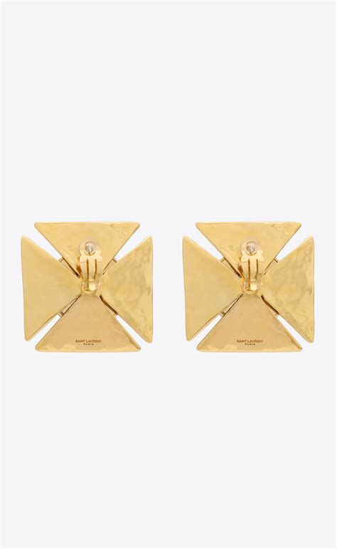 saint laurent square earrings.